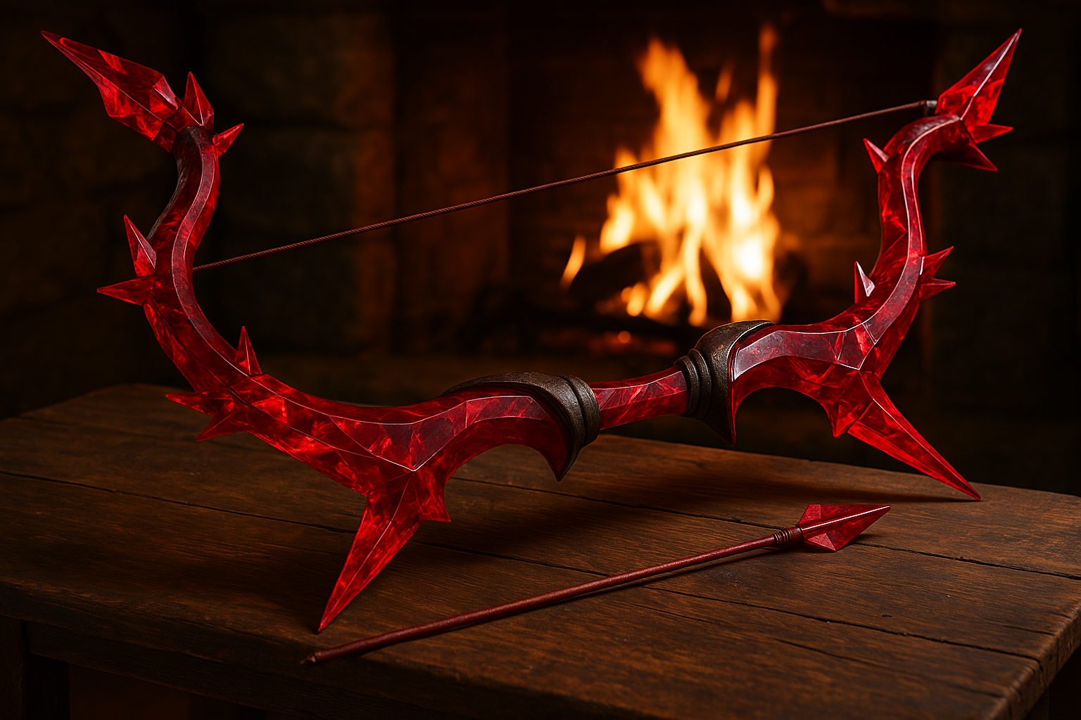 Ruby Crystal Bow