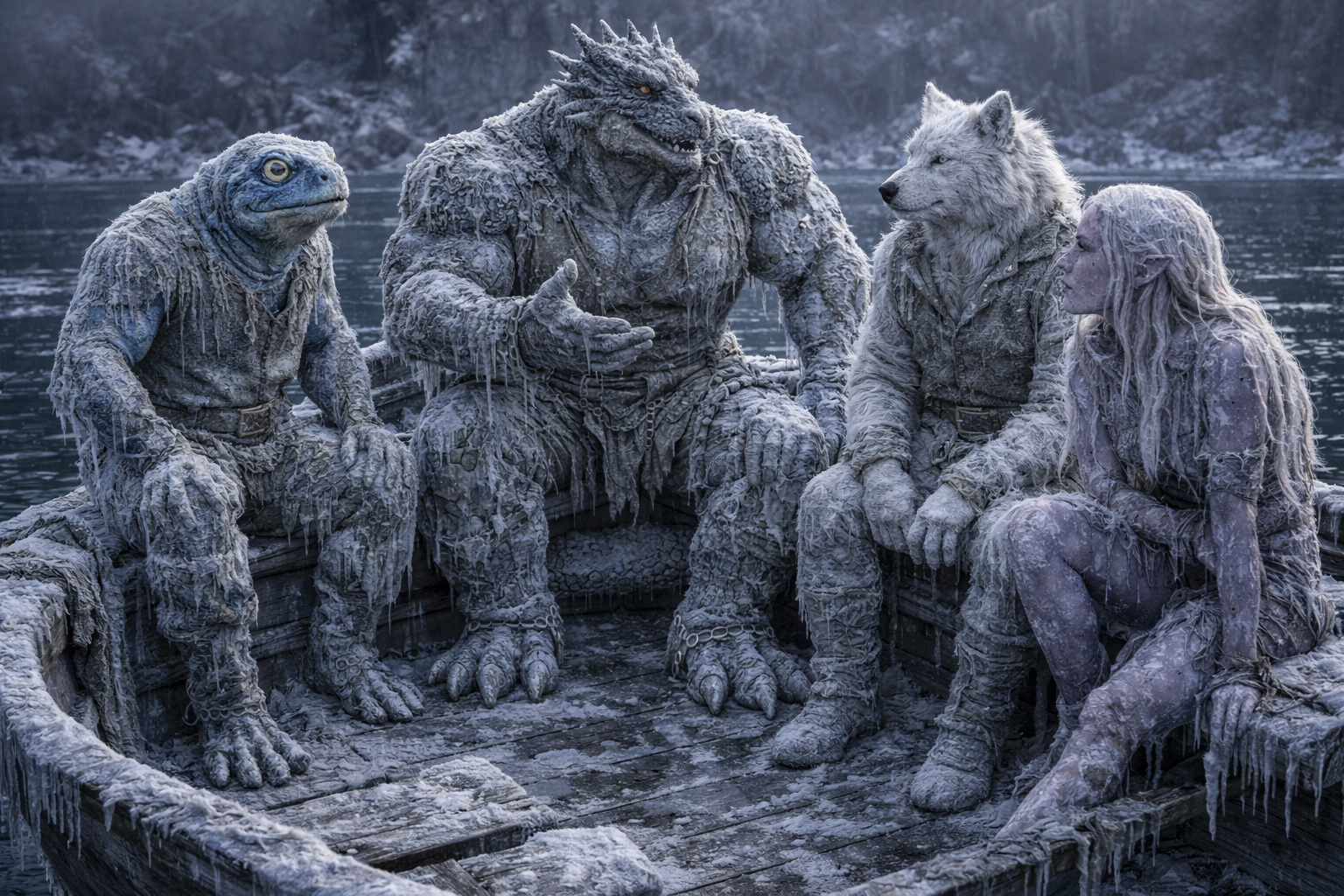 A snap freeze locks the four in place