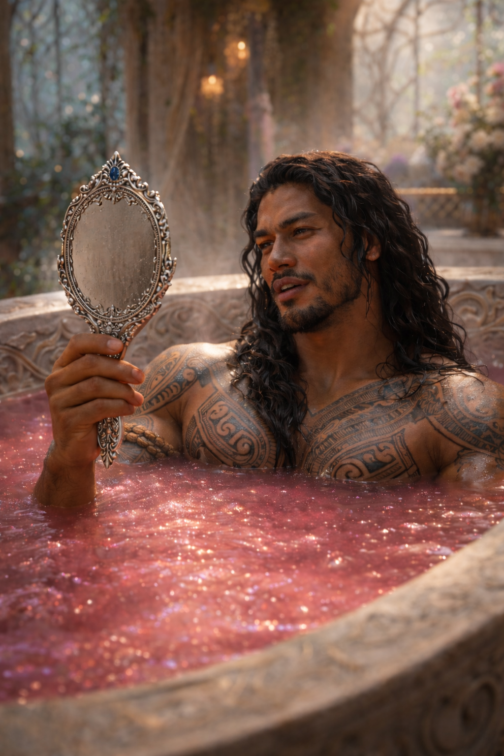 Karthos with a mirror