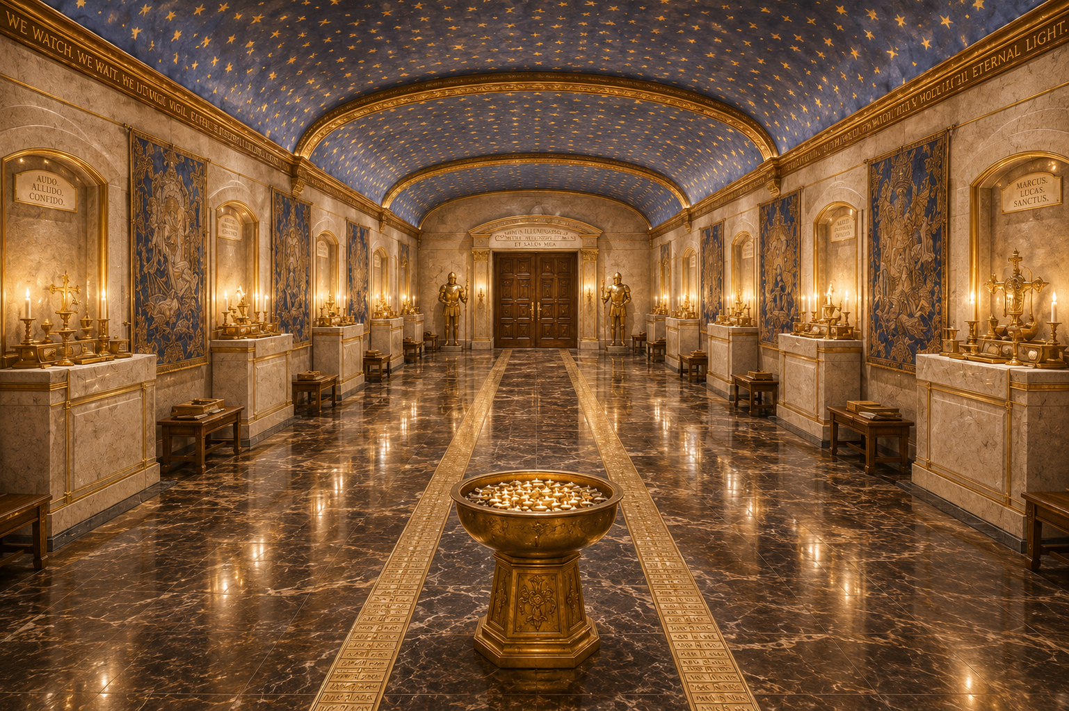 The long hallway of the shrine, renewed